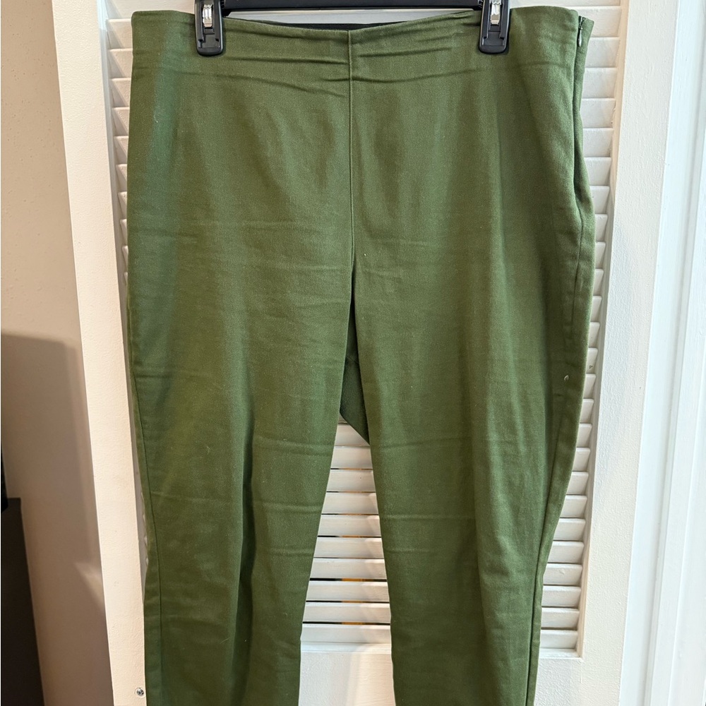 Old Navy, straight leg slacks, green, size 14